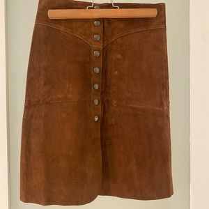 Vintage suede brown skirt from London